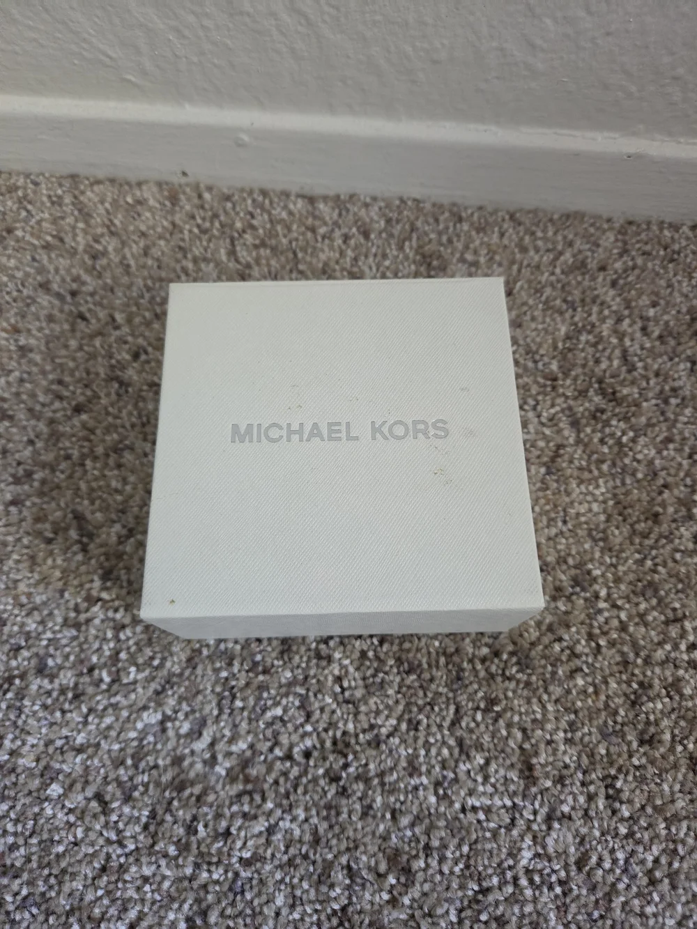 Michael Kors Silver Crystal Hoop Drop Earrings